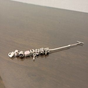 Pandora bracelet and eight charms